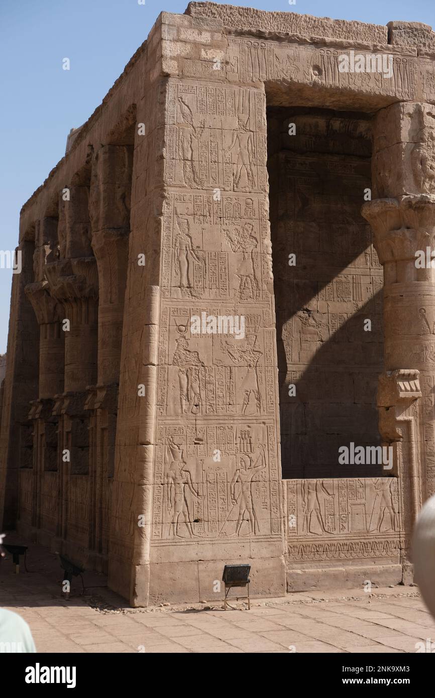 Temple of Horus and Hathor at Edfu in Egypt Stock Photo - Alamy