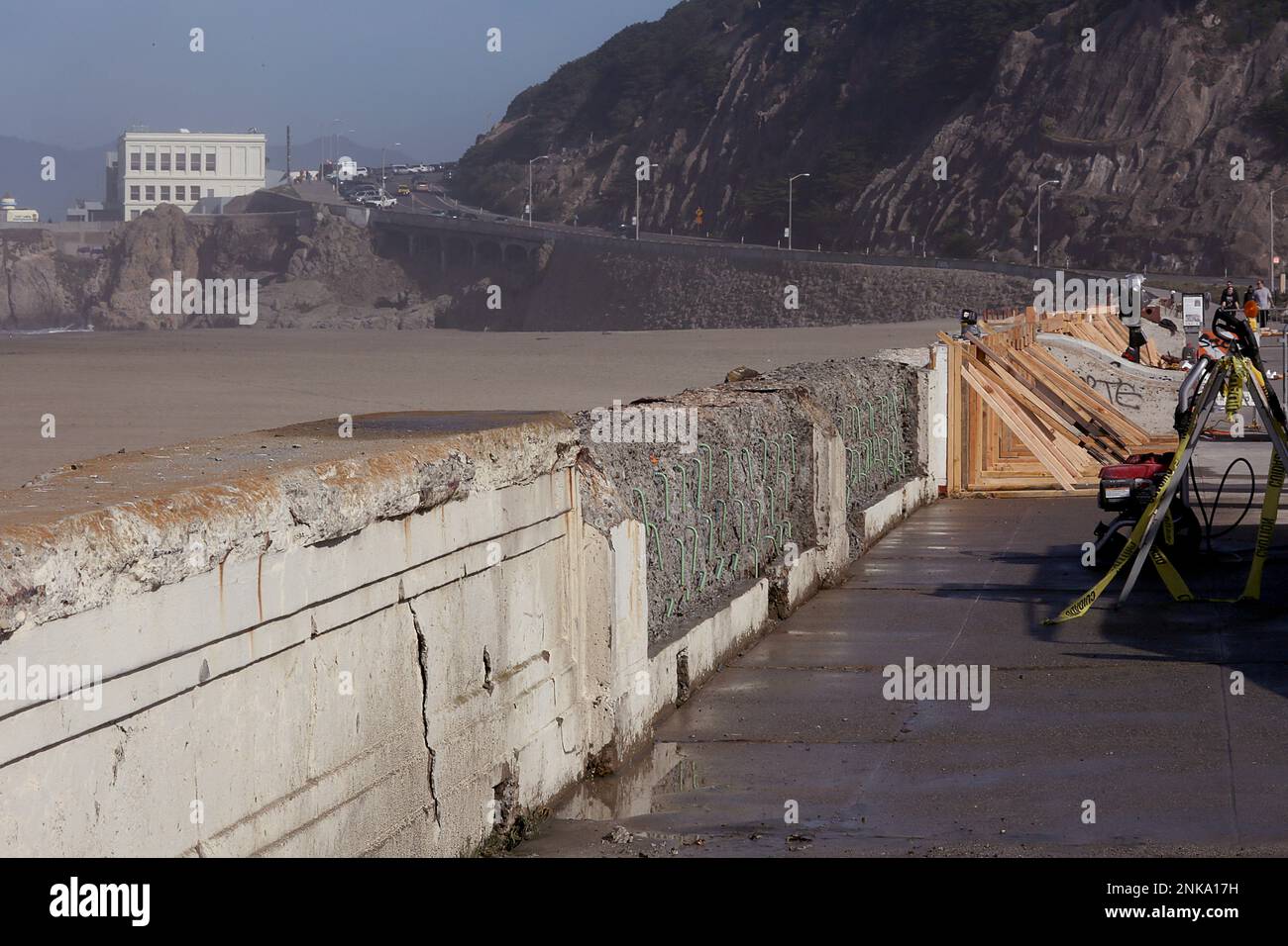 Different stages of work being done on the nearly 100yearold O