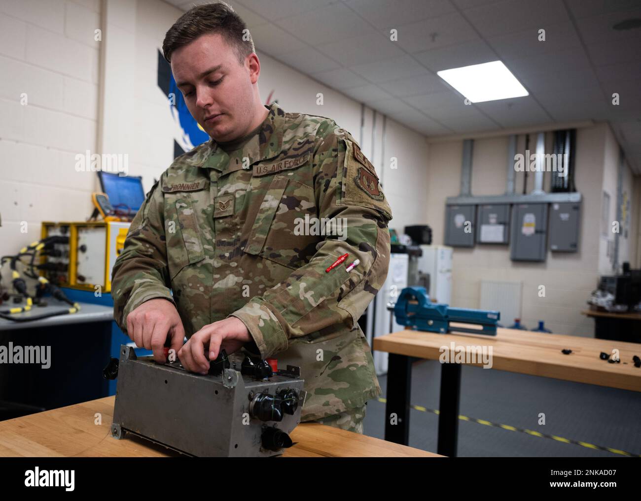 U.S. Air Force Staff Sgt. Eric Tronnier, 100th Maintenance Squadron ...