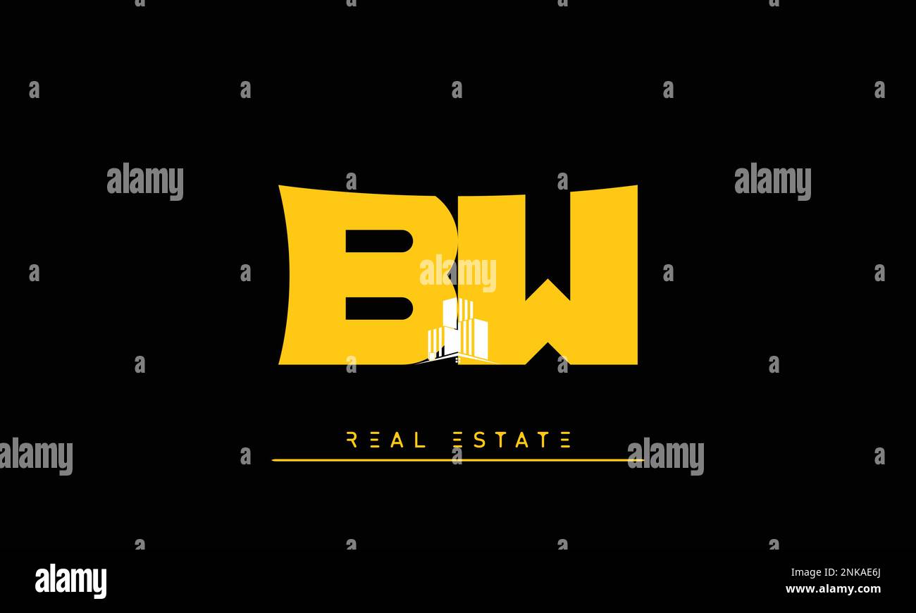 Bw real estate logo hires stock photography and images Alamy