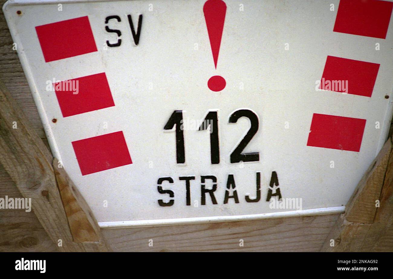 License plate of a wagon in Suceava County, Romania, approx. 2000 Stock Photo