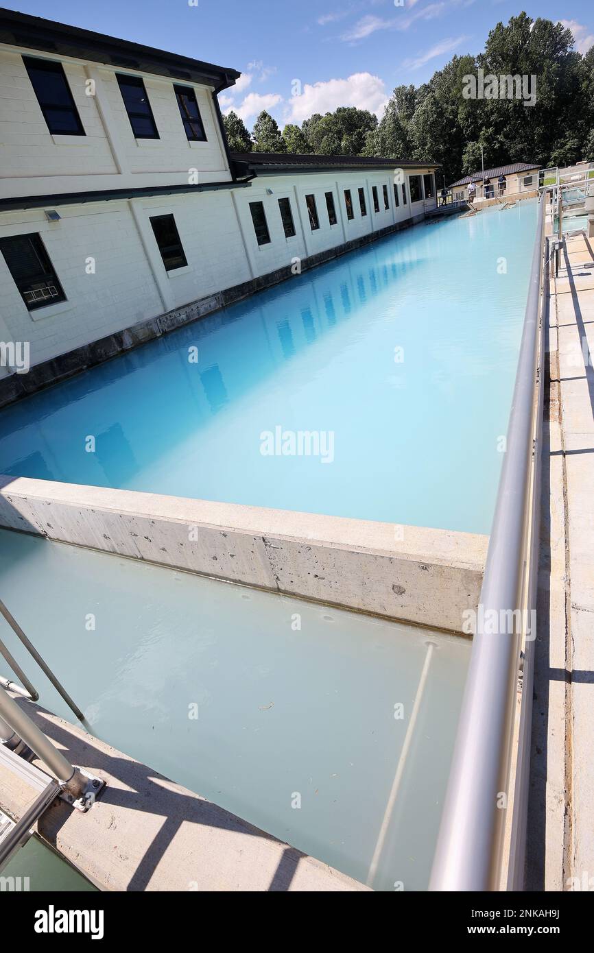 The first step in purifying the water that comes from the water beds of