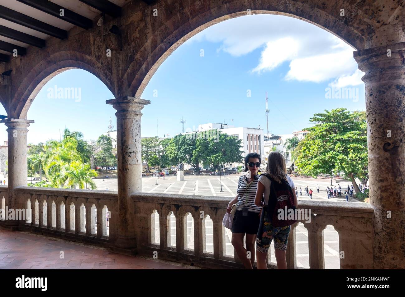 Plaza de la Espana de La Hispanidad from Alcázar de Colón, Santo