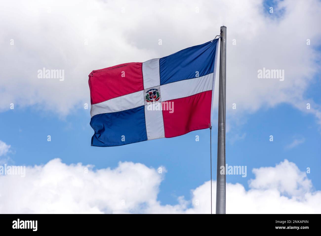 Flag of Dominican Republic, Plaza de la Espana de La Hispanidad, Santo ...