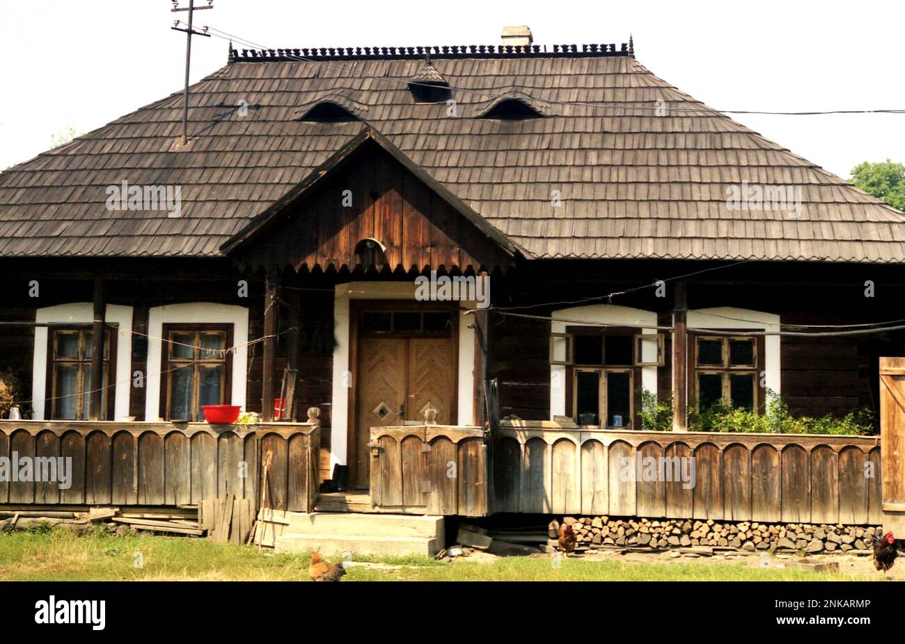 Traditional wooden house in Nou, Suceava County, Romania, 2001