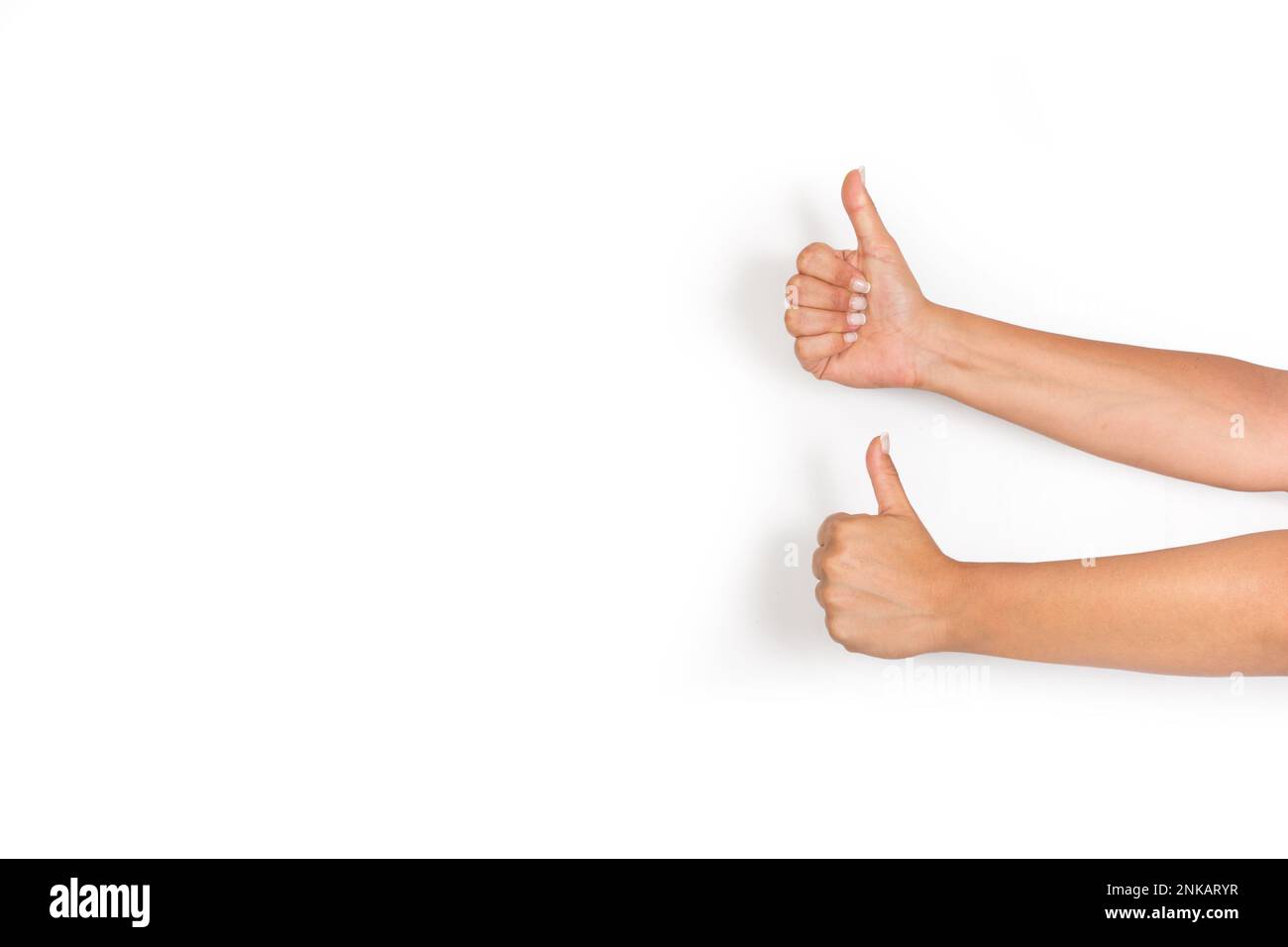 One woman arm up success hi-res stock photography and images - Alamy