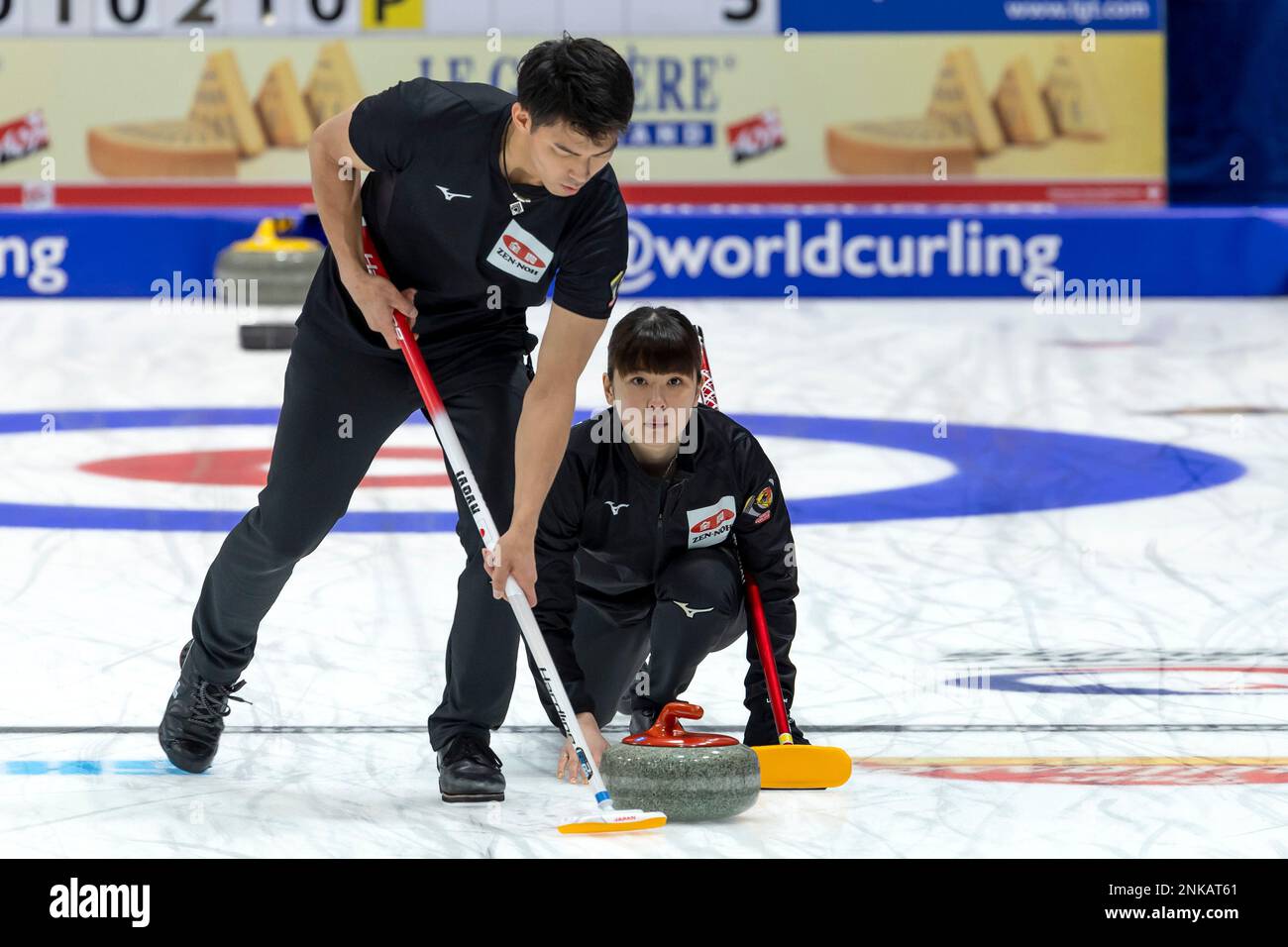 Japan team Tanida Yasumasa and Matsumura Chiaki compete, during the