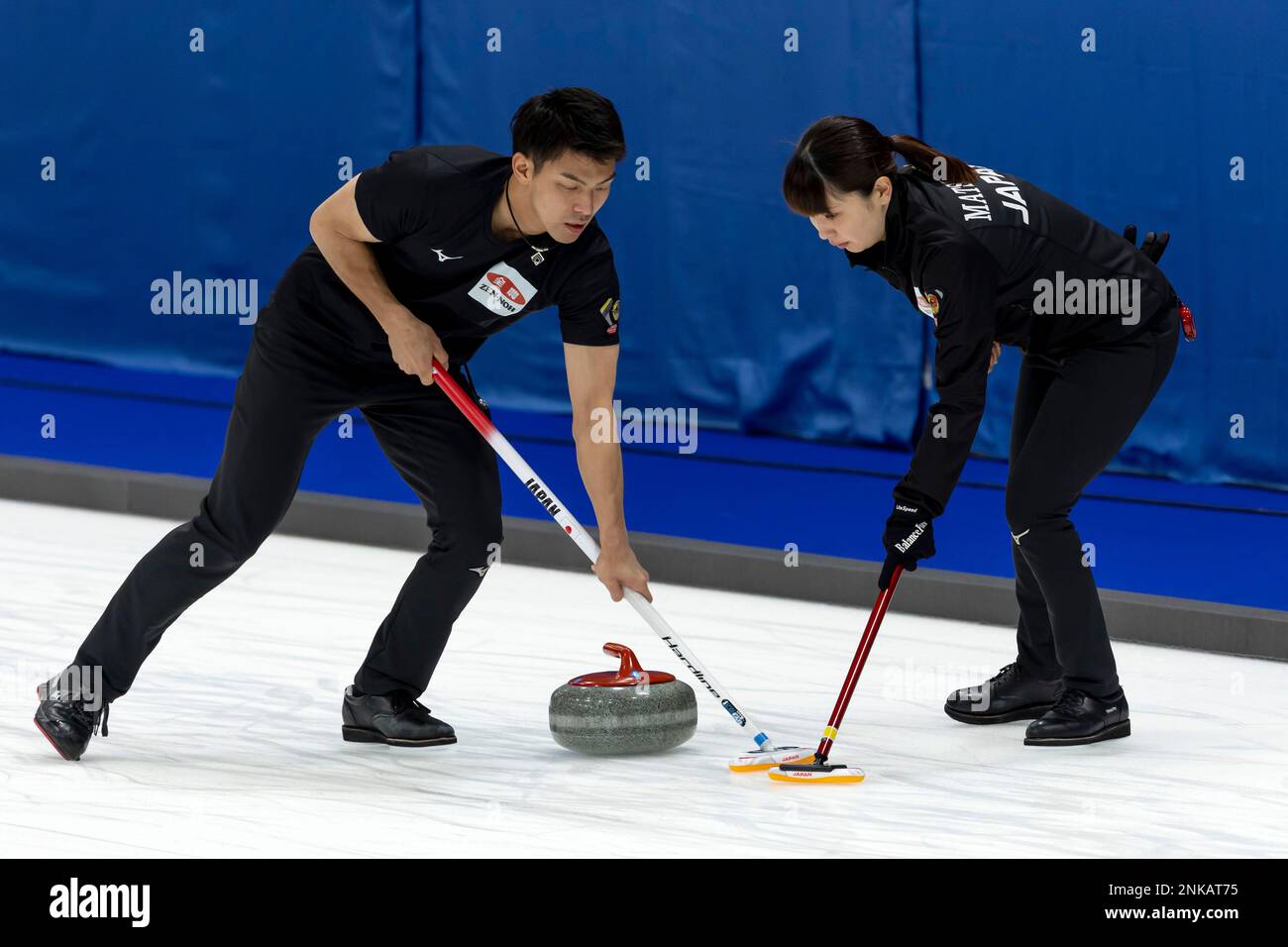 Japan team Tanida Yasumasa and Matsumura Chiaki compete, during the
