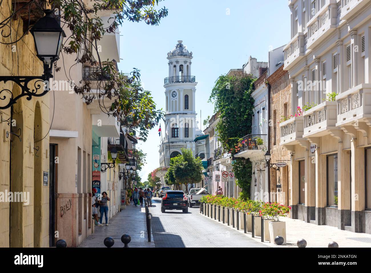 Palacio Consistorial de Santo Domingo, Calle Arzobispo Meriño, Santo Domingo, Dominican Republic, Greater Antilles, Caribbean Stock Photo