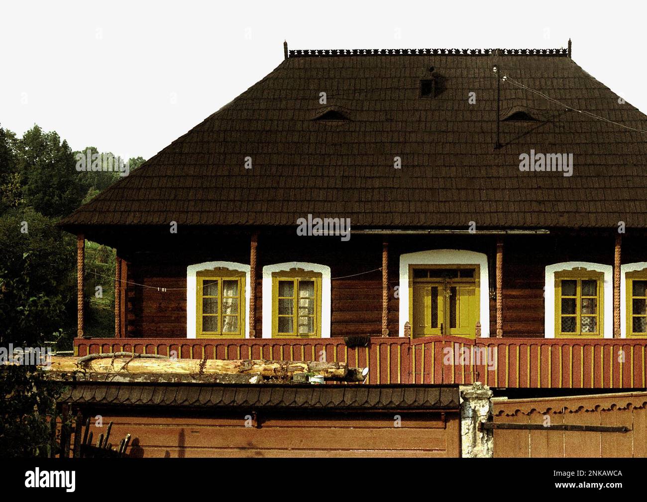 Traditional wooden house in Nou, Suceava County, Romania, 2001
