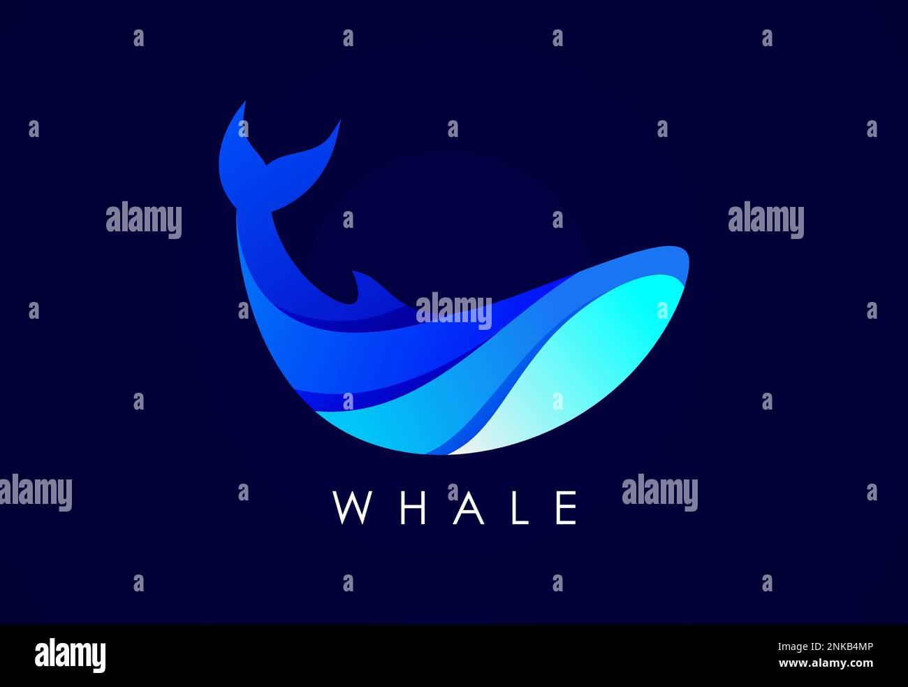 Modern Whale gradient logo. Fish logo design template. Seafood ...