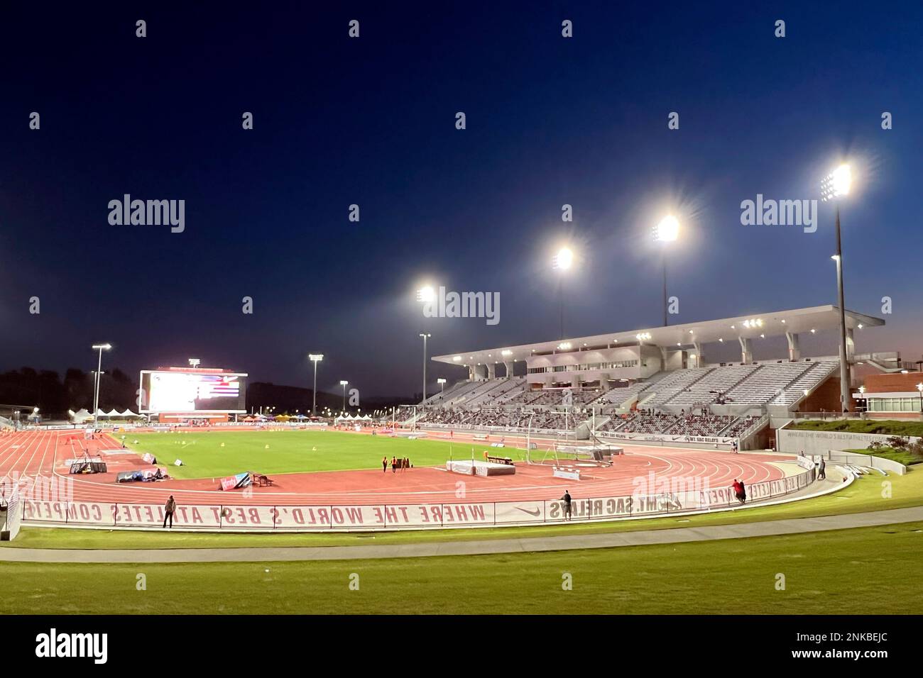 A general view of Hilmer Lodge Stadium, the site of the 62nd. Mt. San