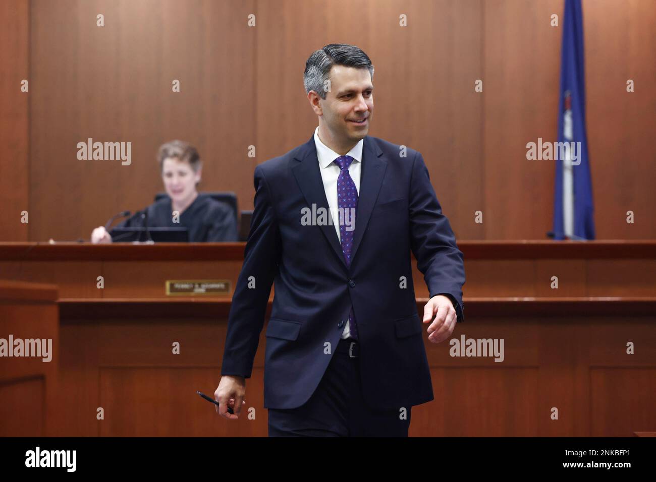 Attorney for Amber Heard, Ben Rottenborn, appears in the courtroom at ...