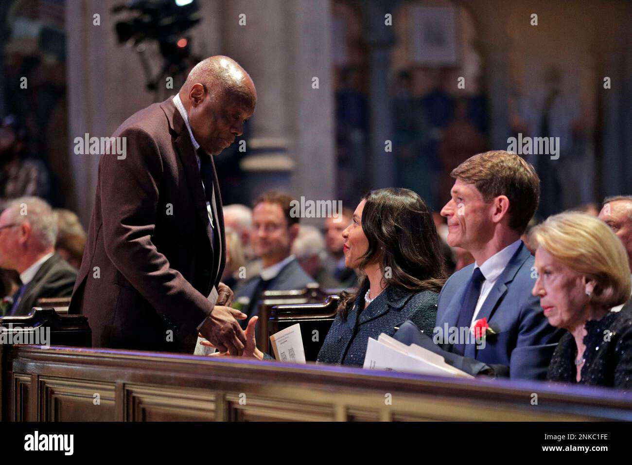 Former san francisco mayor willie brown greets mayor london breed and