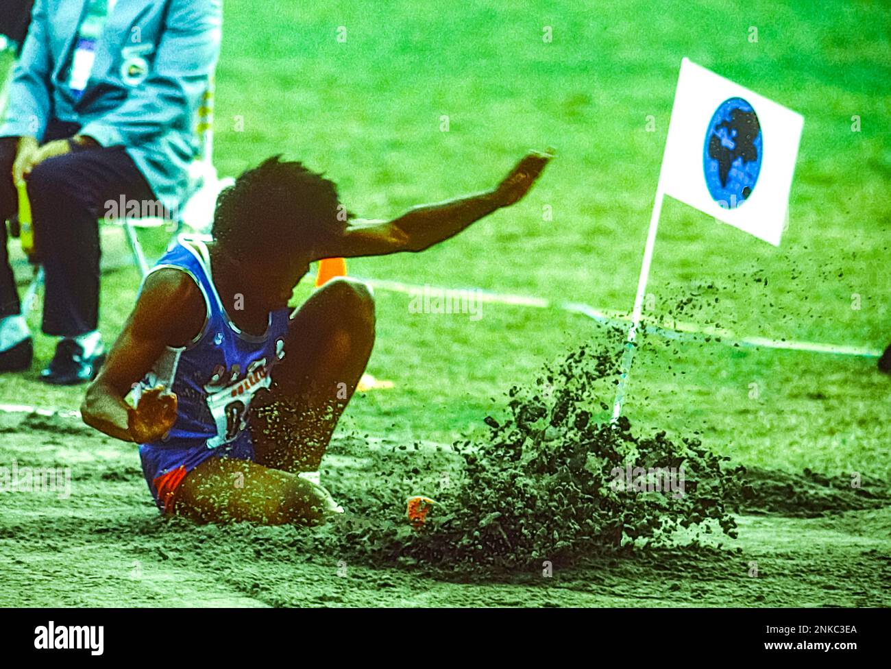 Jackie JoynerKersee competing in the Heptathlon at the 1987 World Outdoor Track and Field