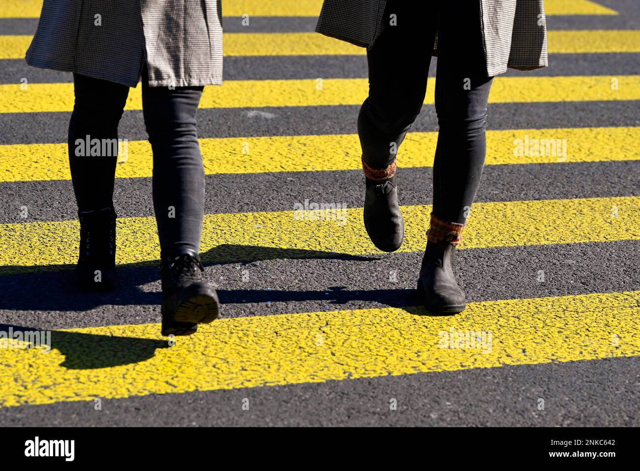 Zebra crossing pedestrians Stock Photo Alamy