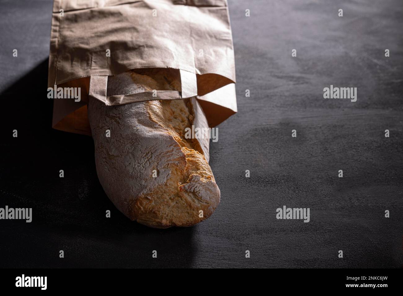 Ciabatta Bread in Paper Bag Stock Photo - Alamy