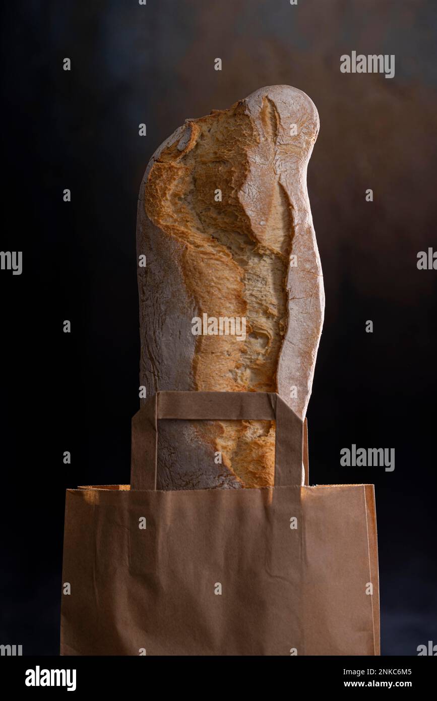Ciabatta Bread in Paper Bag Stock Photo - Alamy