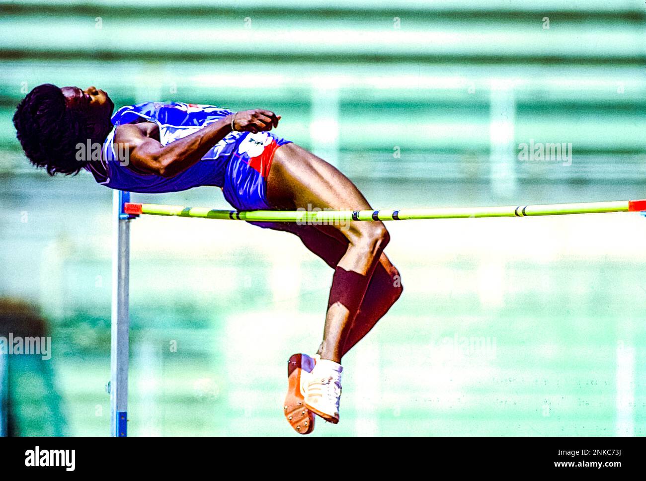 Jackie JoynerKersee competing in the Heptathlon at the 1987 World Outdoor Track and Field