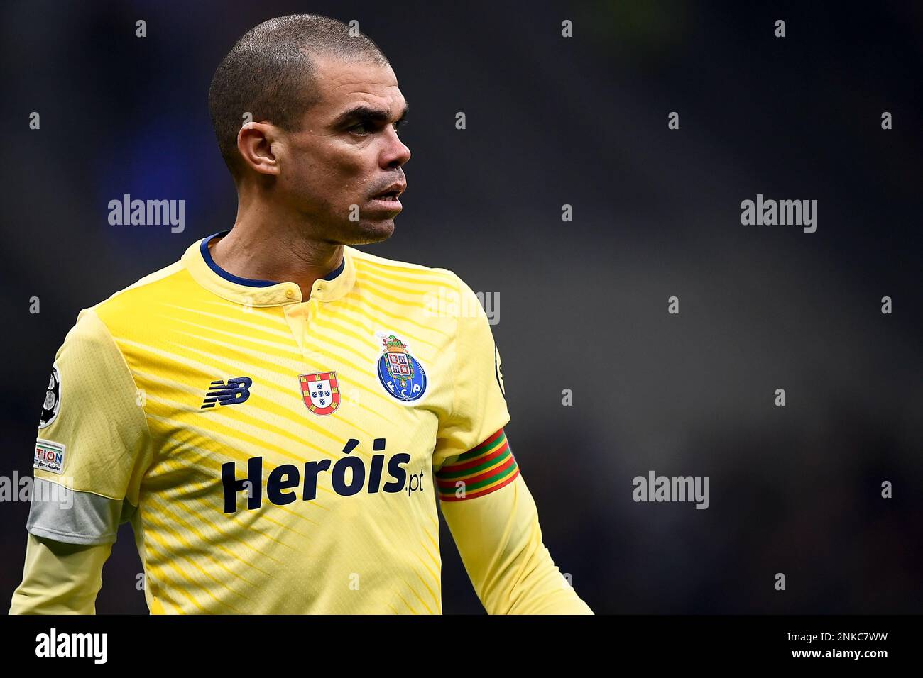 Milan, Italy. 22 February 2023. Pepe (Kepler Laveran Lima Ferreira) of FC Porto looks on during the UEFA Champions League round of 16 football match between FC Internazionale and FC Porto. Credit: Nicolò Campo/Alamy Live News Stock Photo
