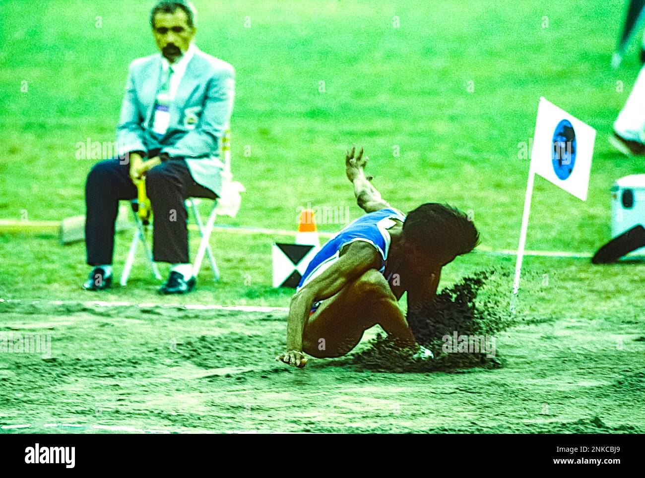 Jackie JoynerKersee competing in the Heptathlon at the 1987 World Outdoor Track and Field