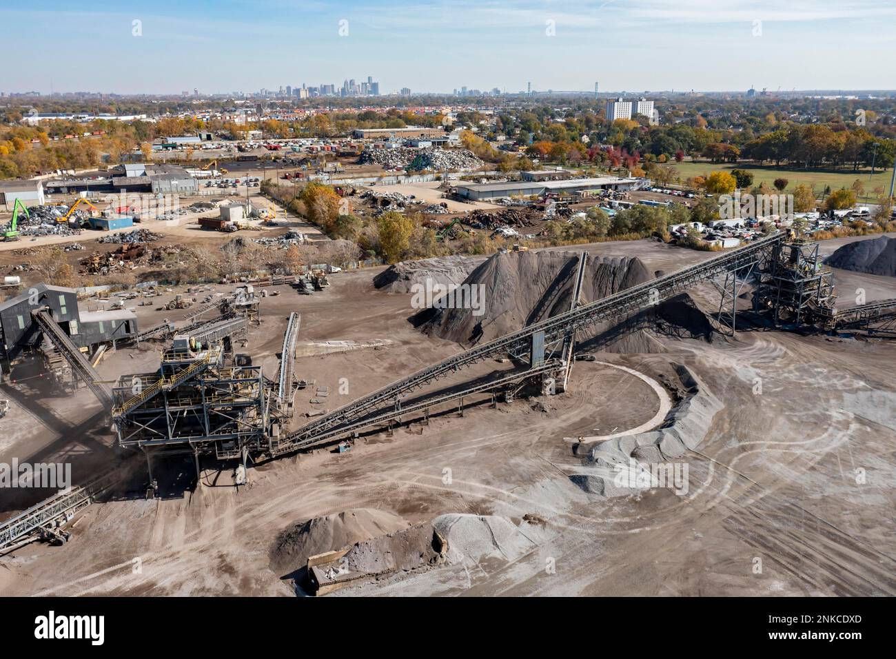 Detroit, Michigan, The Edward C. Levy aggregates plant in southwest