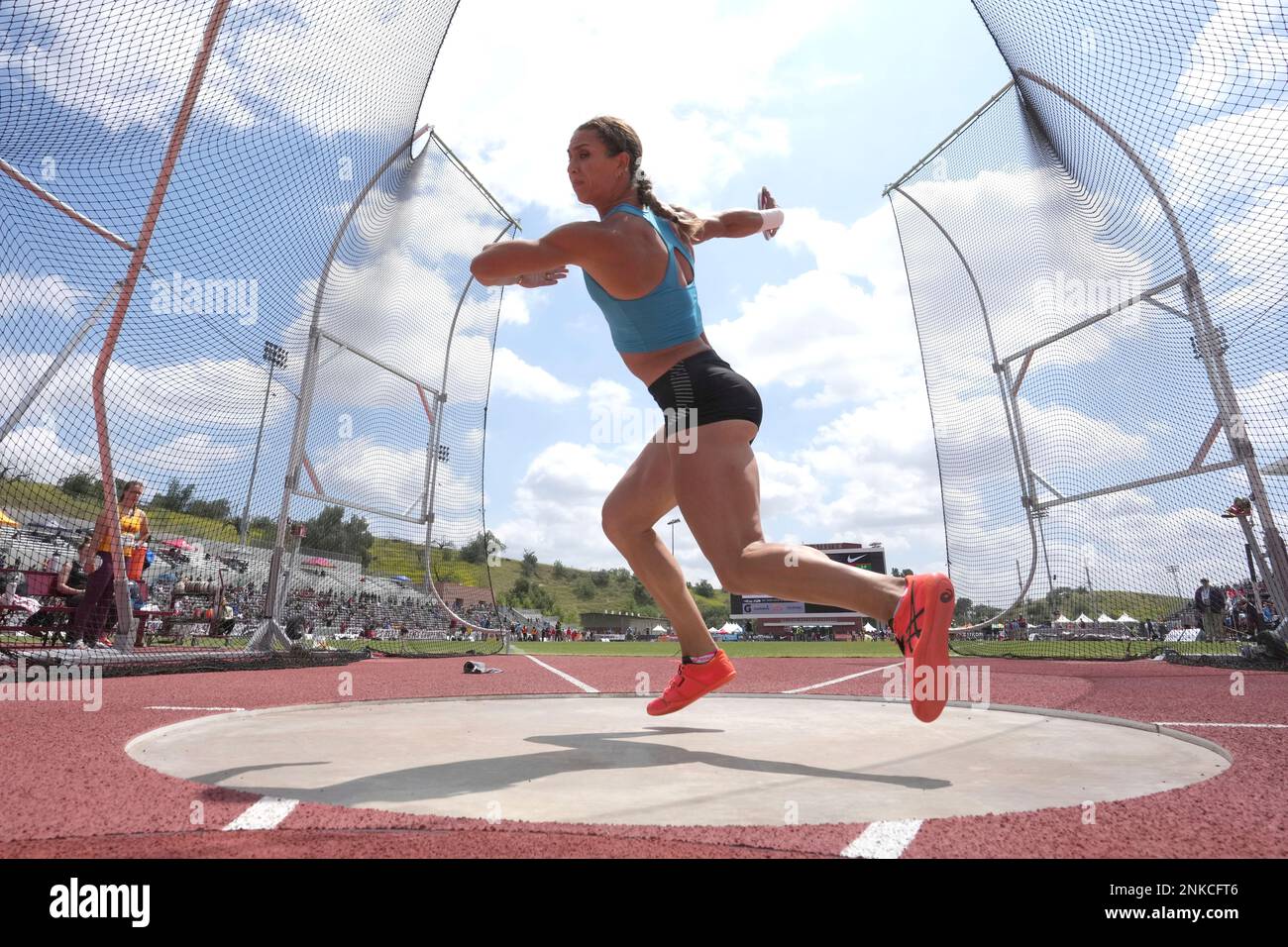 Valarie Allman (USA) wins the women's discus with a throw of 22710 (69