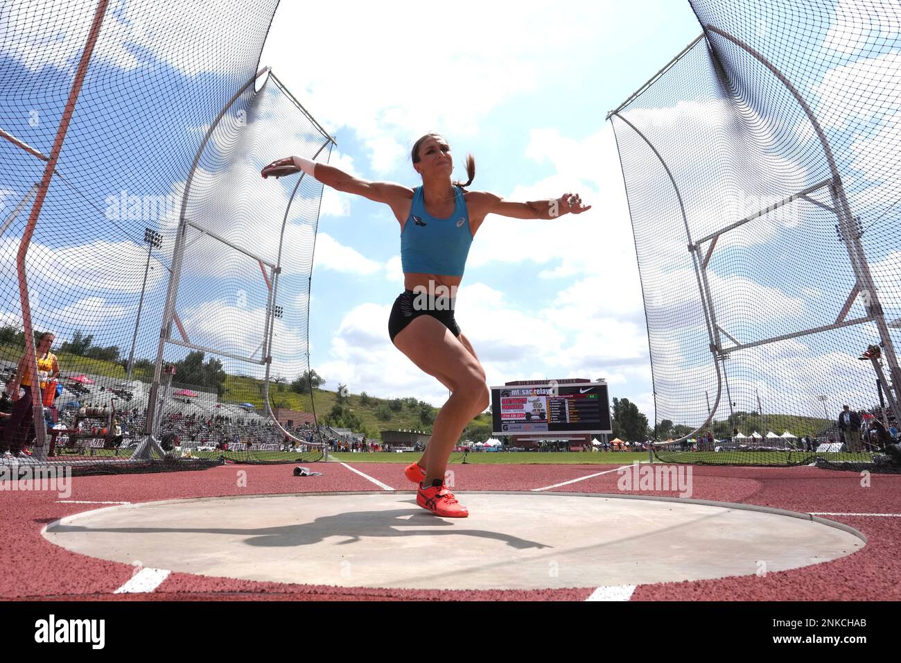 Valarie Allman (USA) wins the women's discus with a throw of 22710 (69