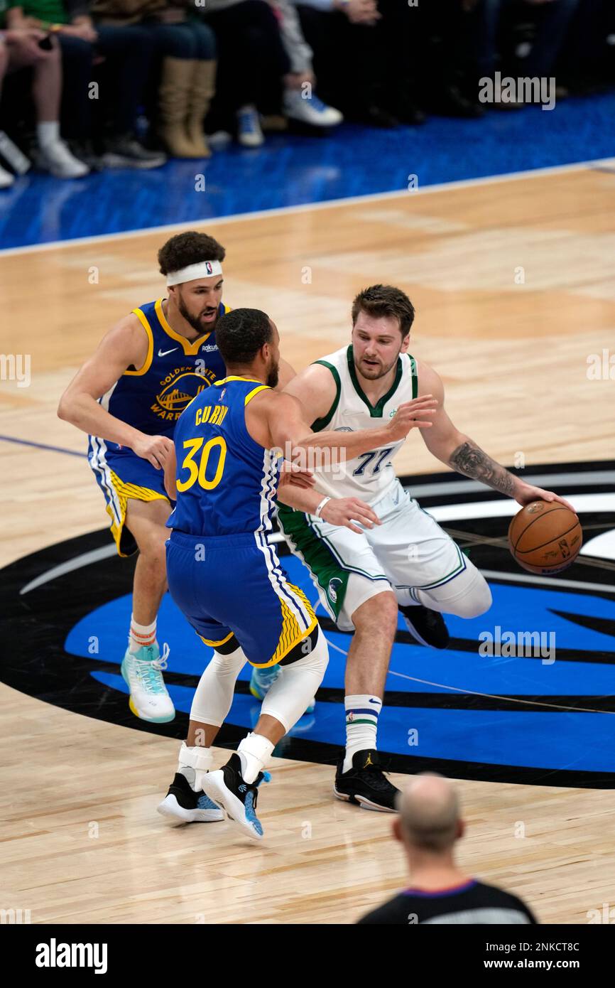 LOS ANGELES, CA - JANUARY 10: Dallas Mavericks Guard Luka Doncic (77)  dribbles up the court during a NBA game between the Dallas Mavericks and  the Los Angeles Clippers on January 10