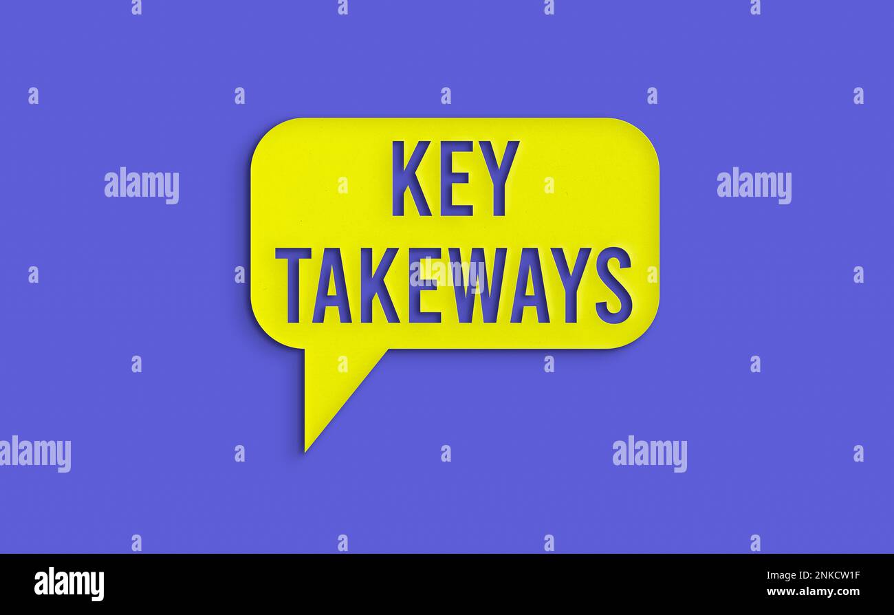 key takeaways bubble Stock Photo Alamy