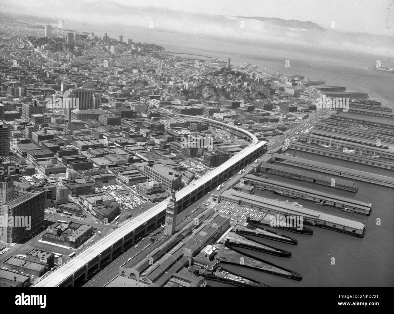 Aerial Photo of San Francisco, July 2, 1959 The piers and Ferry