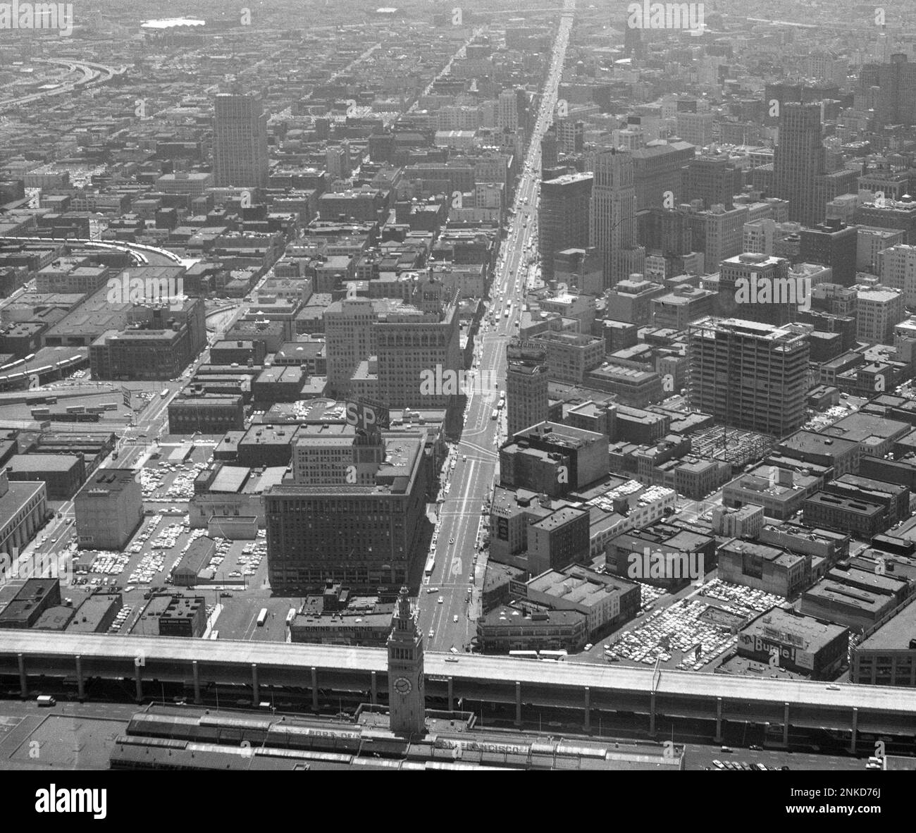 Aerial Photo of San Francisco, July 2, 1959 Market Street from the