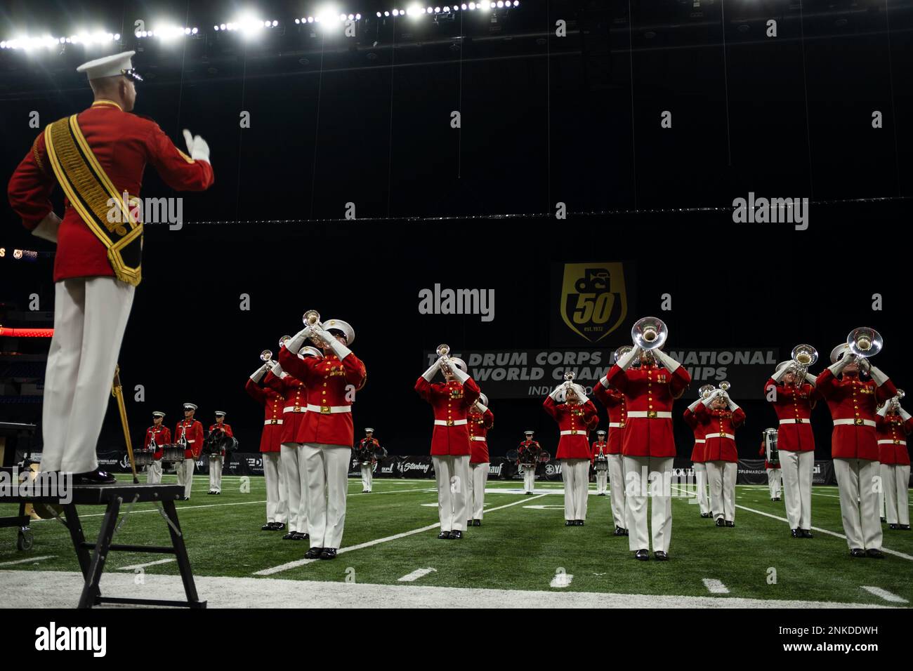 Marines with “The Commandant’s Own,” U.S. Marine Drum and Bugle Corps