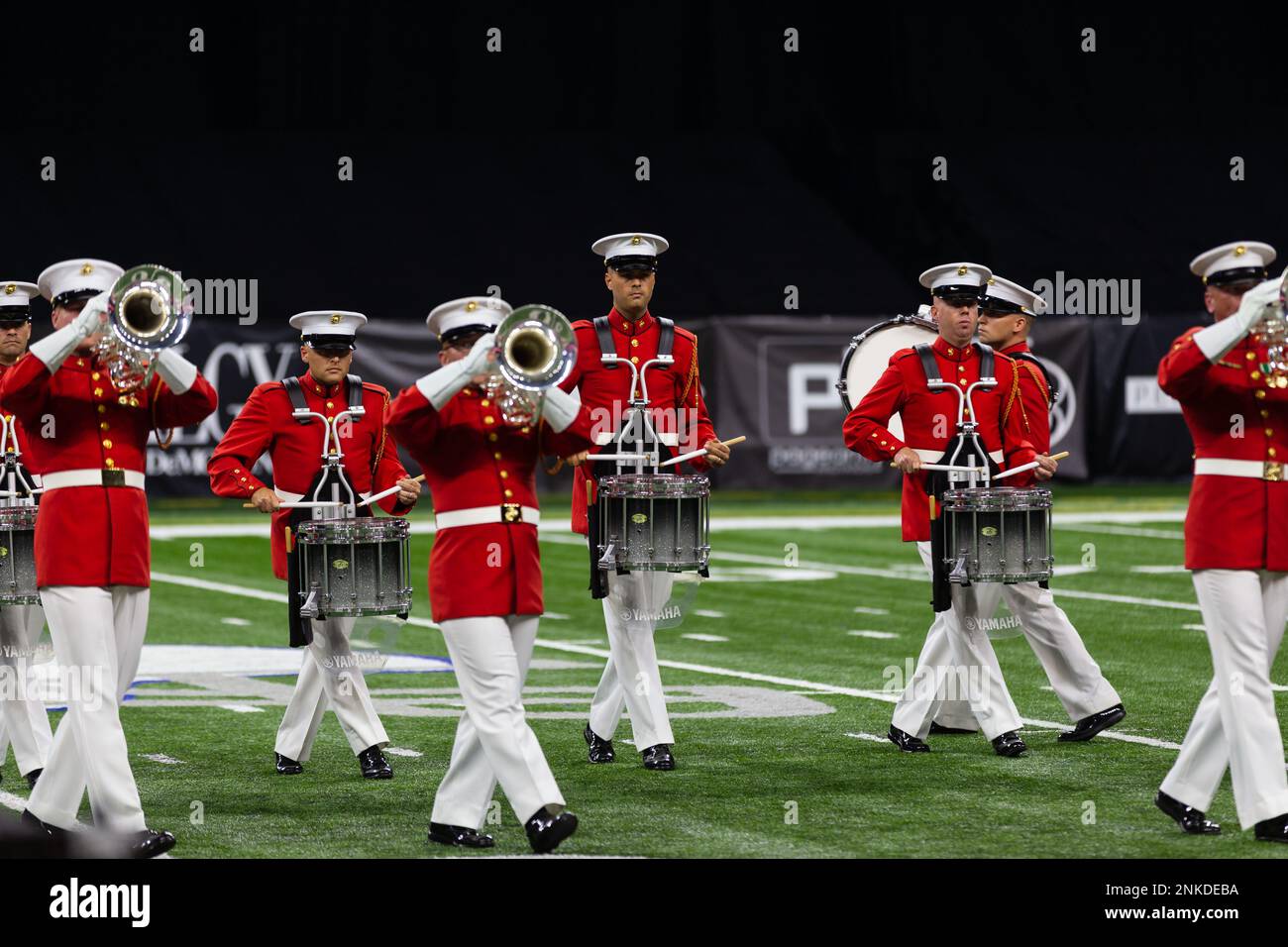 Marines with “The Commandant’s Own, ” U.S. Marine Drum and Bugle Corps
