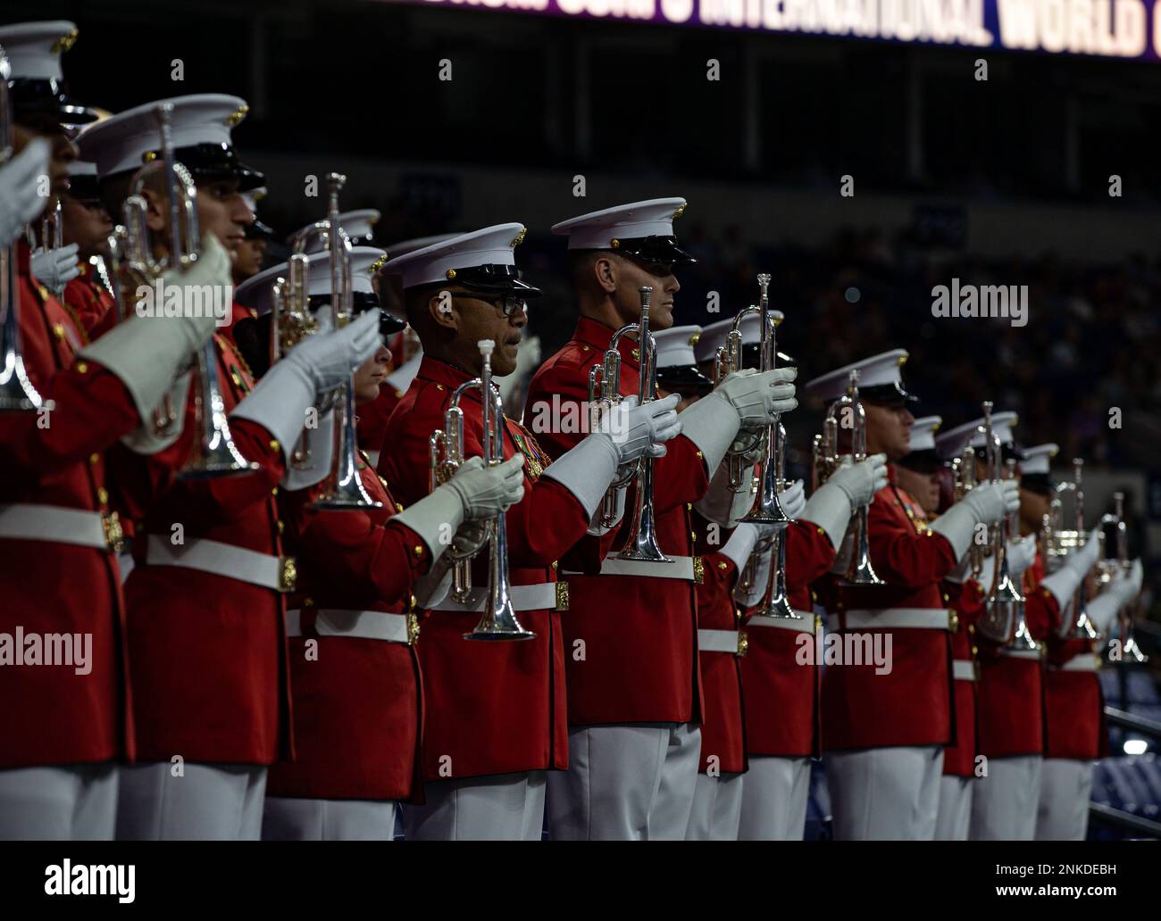Marines with Marines with “The Commandant’s Own,” U.S. Marine Drum and