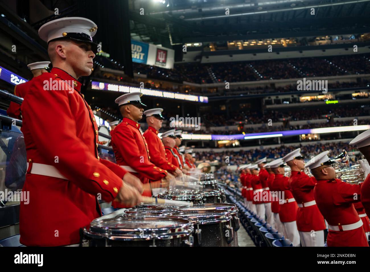 Marines with “The Commandant’s Own, ” U.S. Marine Drum and Bugle Corps