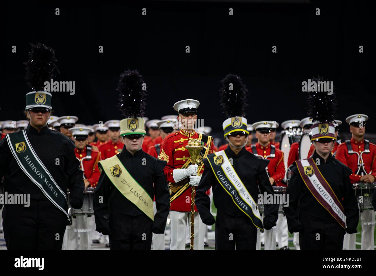 Marines with Marines with “The Commandant’s Own,” U.S. Marine Drum and