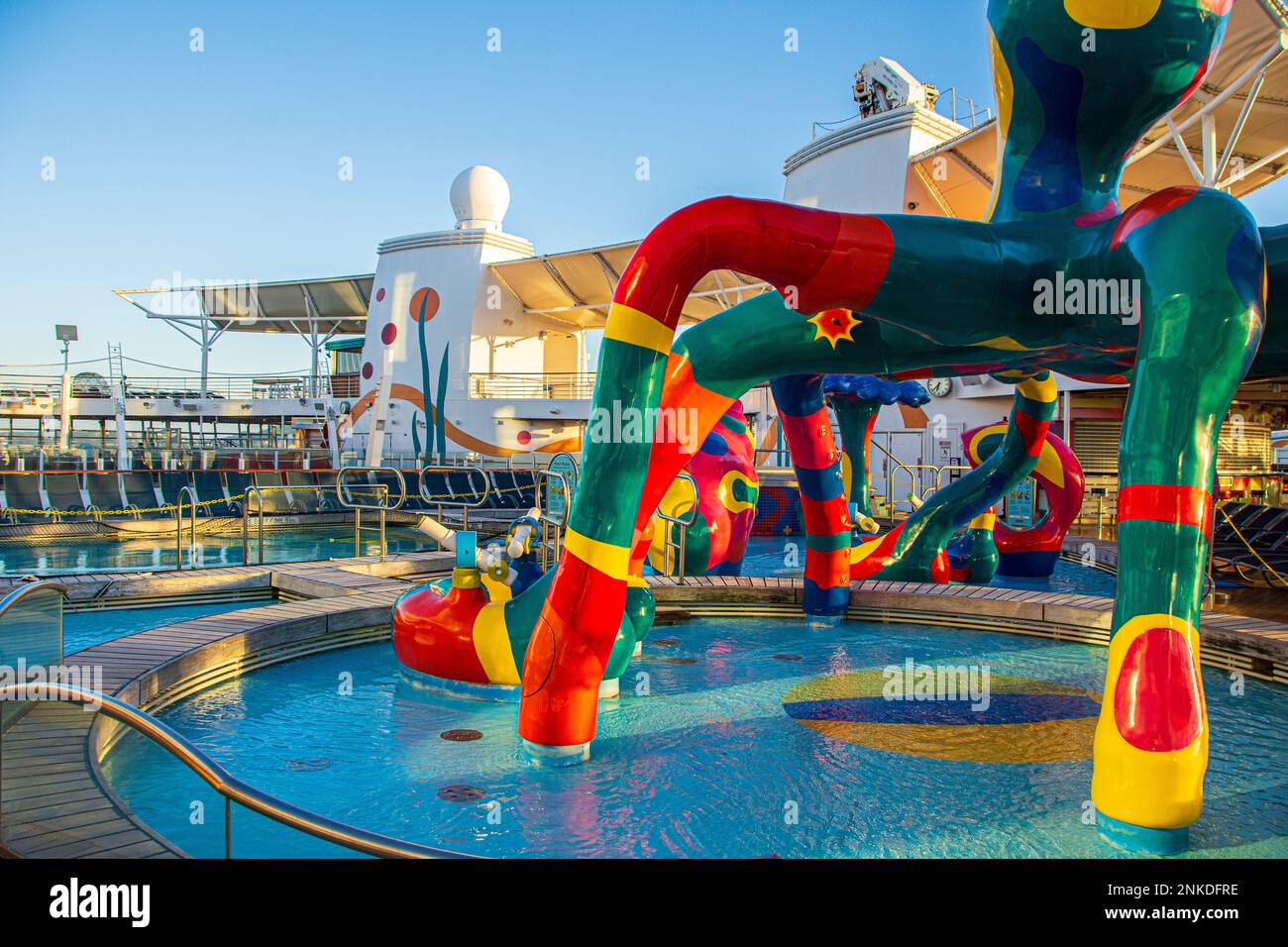 Pool area, Allure of the Seas, Royal Caribbean cruise lines. Stock Photo