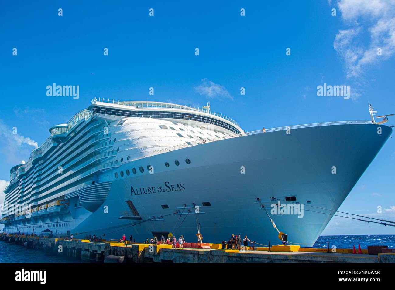 The Allure Of The Seas, Royal Caribbean, Costa Maya Port, Mexico Stock ...