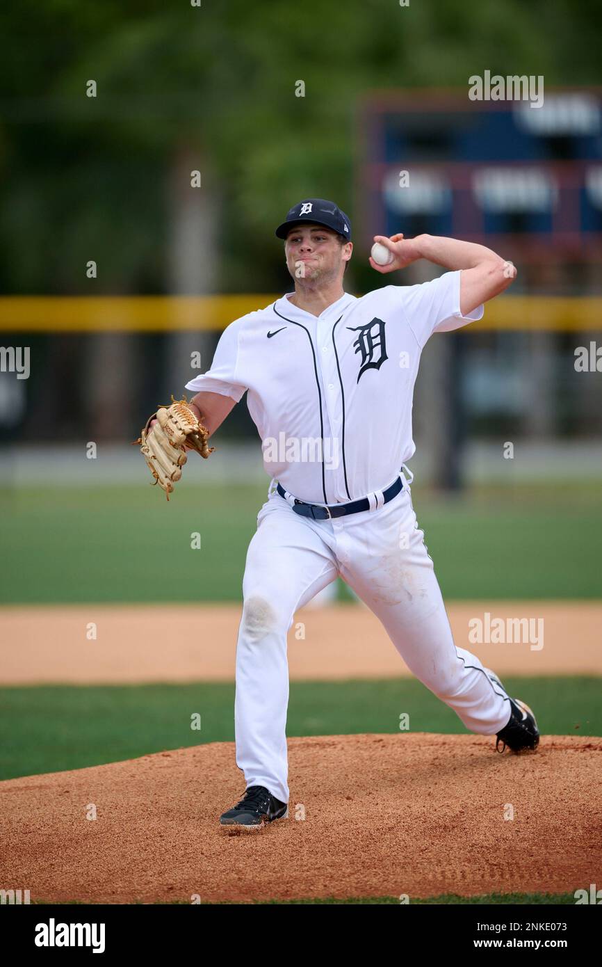 Detroit Tigers pitcher Brant Hurter (53) throws live batting practice