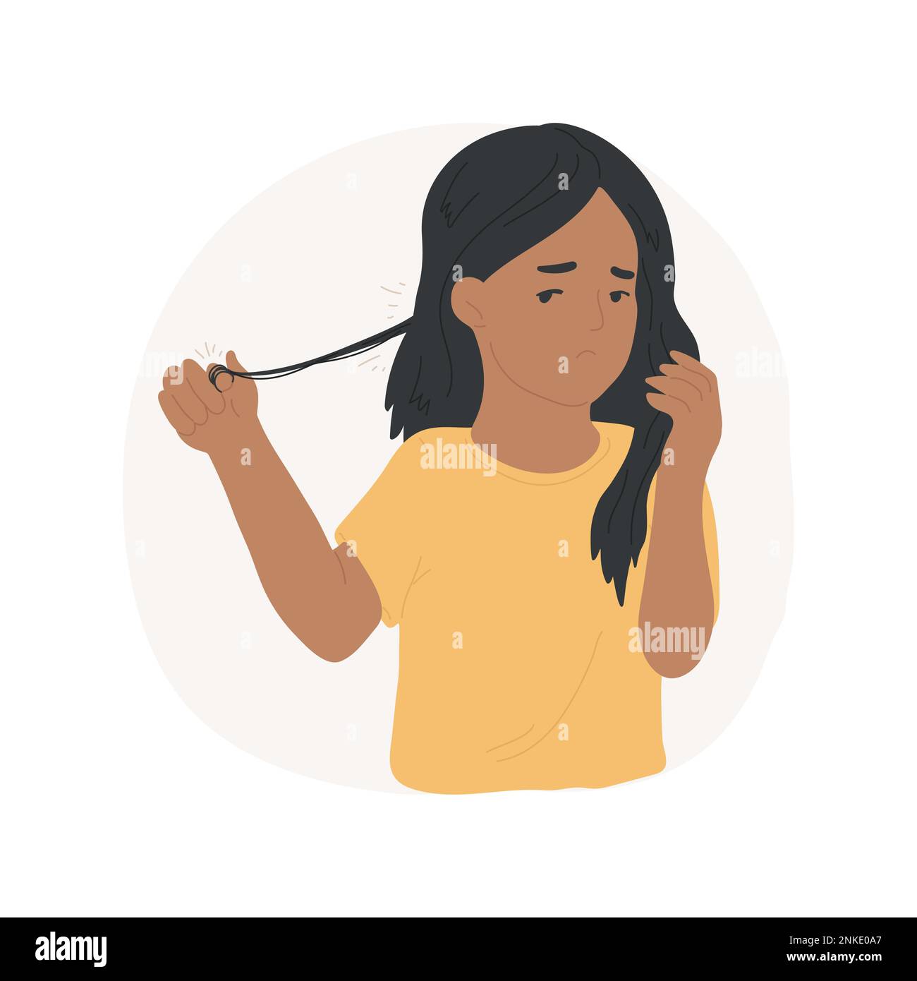 Twirling hair Stock Vector Images Alamy