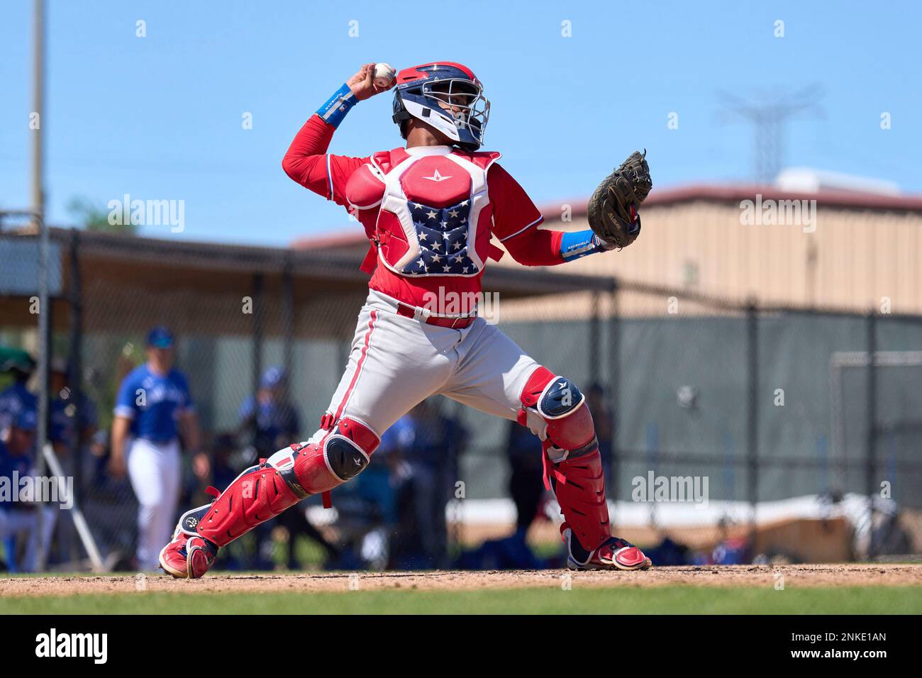 Philadelphia Phillies catcher Rickardo Perez (37) during a MiLB Spring  Training game against the Toronto Blue Jays on March 20, 2022 at the  Carpenter Complex in Clearwater, Florida. (Mike Janes/Four Seam Images