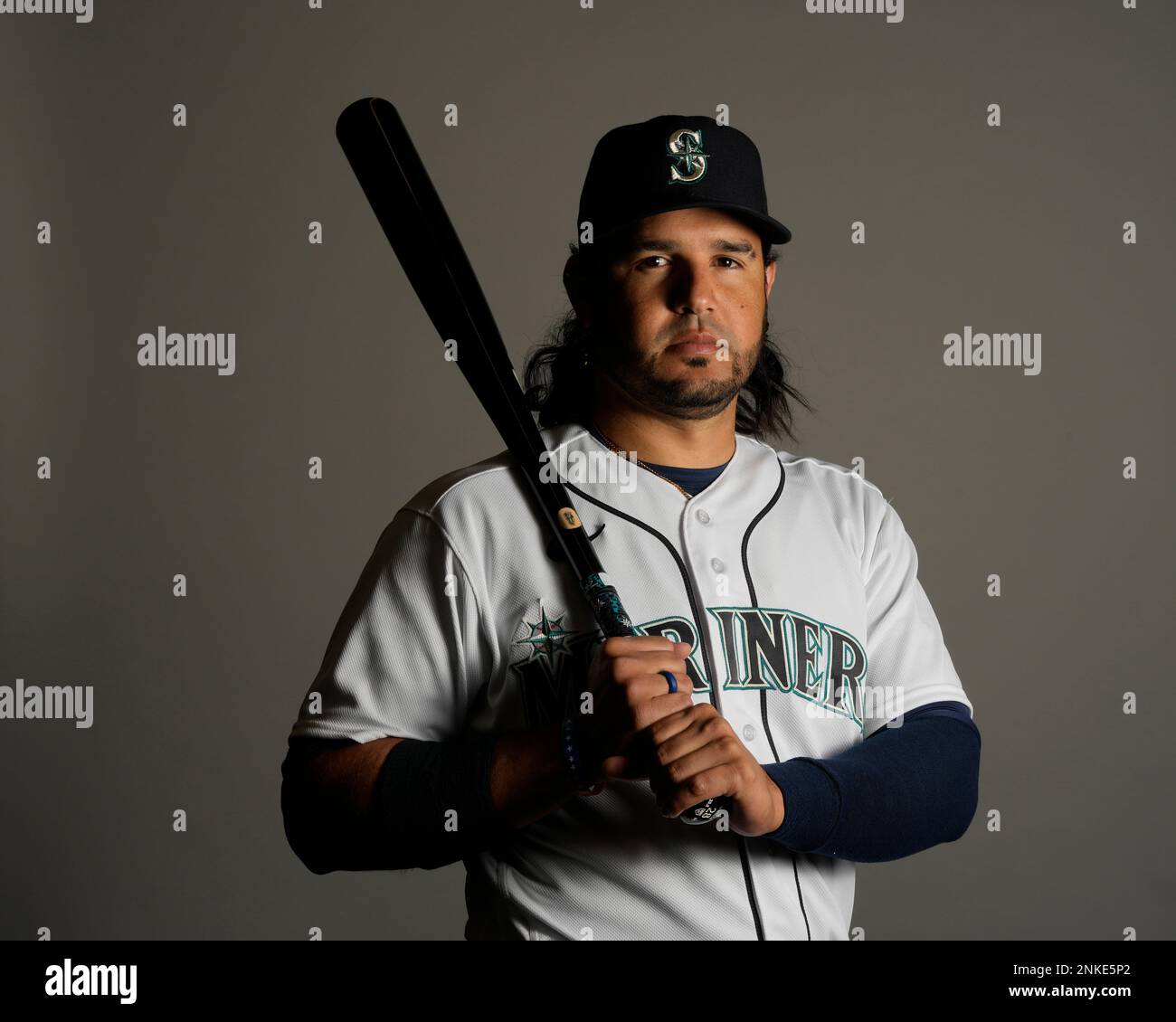 This is a 2023 photo of Eugenio Suarez of the Seattle Mariners baseball  team. This image reflects the Seattle Mariners active roster as of  Thursday, Feb. 23, 2023, when this image was