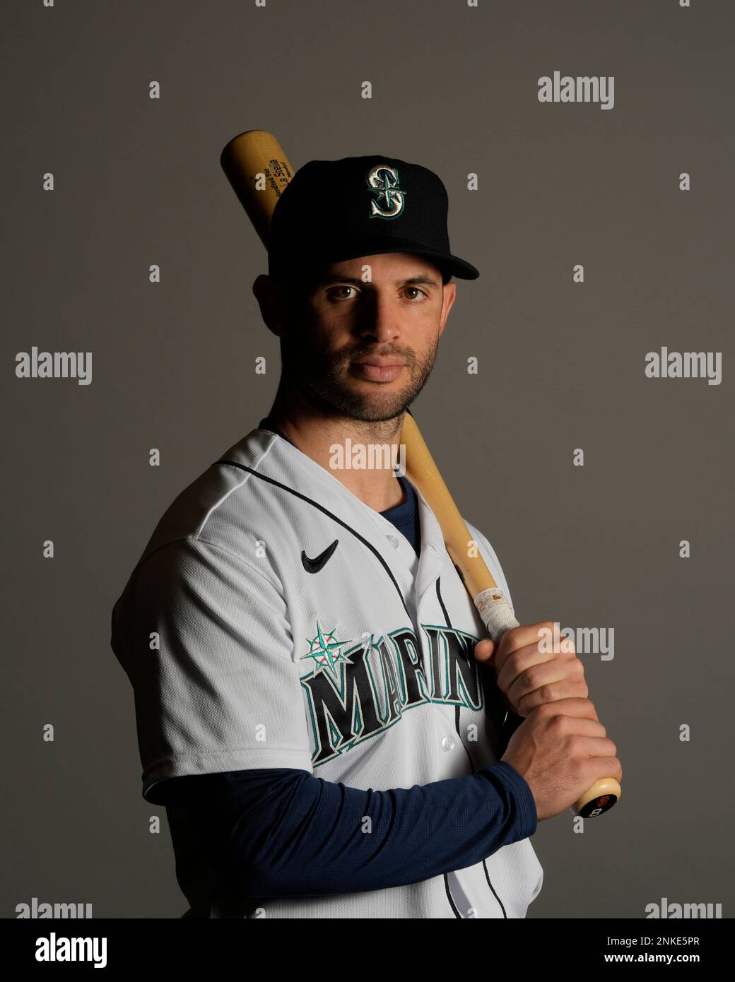 This is a 2023 photo of Tommy La Stella of the Seattle Mariners baseball  team. This image reflects the Seattle Mariners active roster as of  Thursday, Feb. 23, 2023, when this image