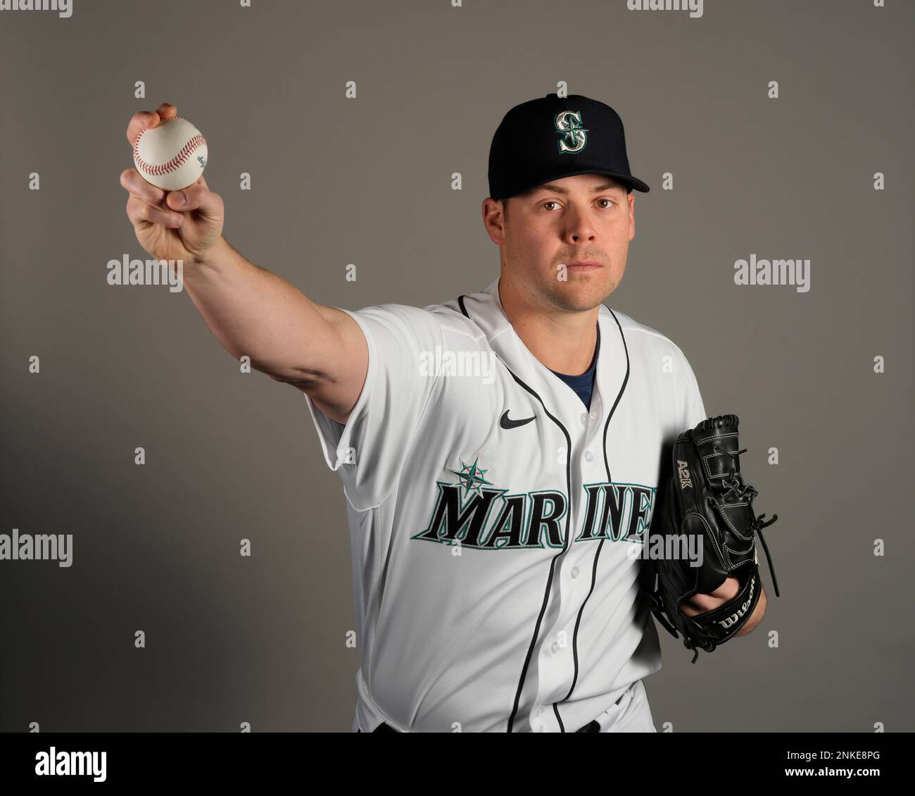 This is a 2023 photo of Justin Topa of the Seattle Mariners baseball