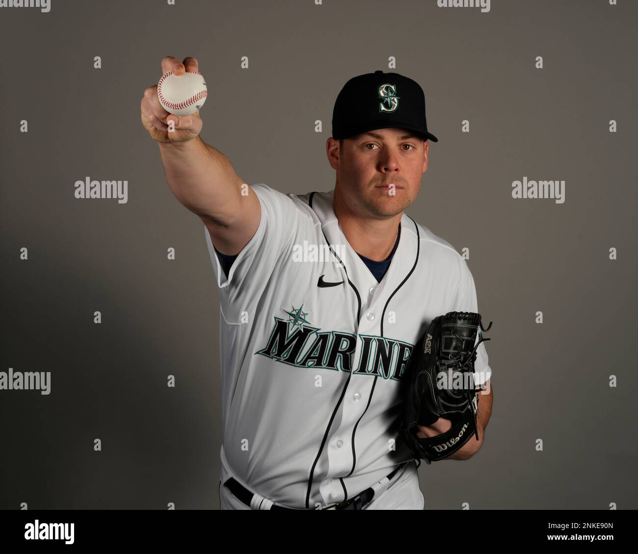 This is a 2023 photo of Justin Topa of the Seattle Mariners baseball