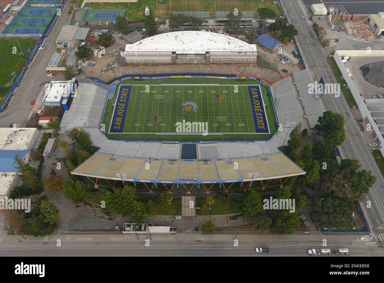 San Jose, United States. 19th Dec, 2022. A general overall aerial view