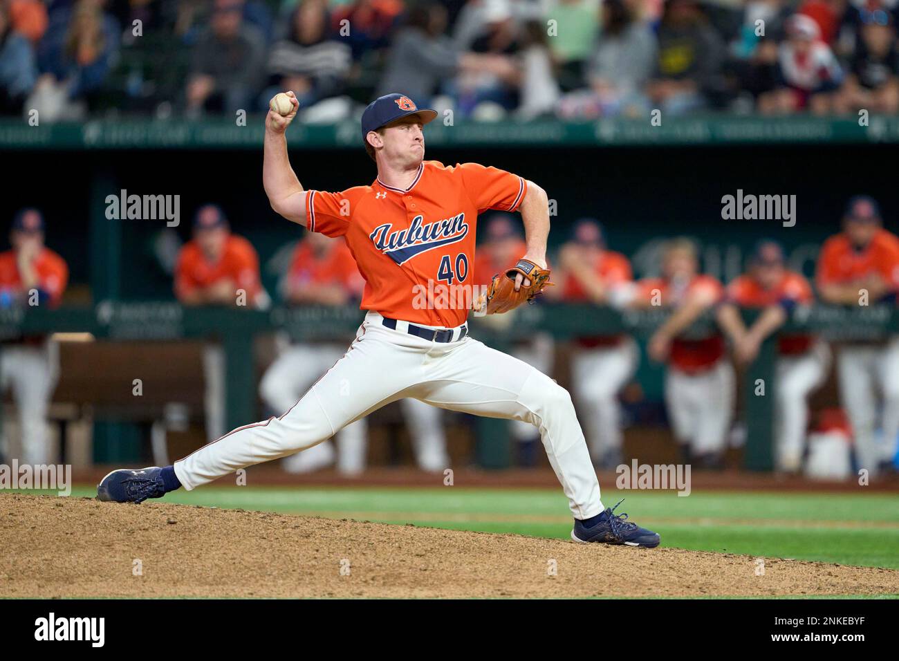 Auburn Tigers pitcher Blake Burkhalter (40) during an NCAA baseball