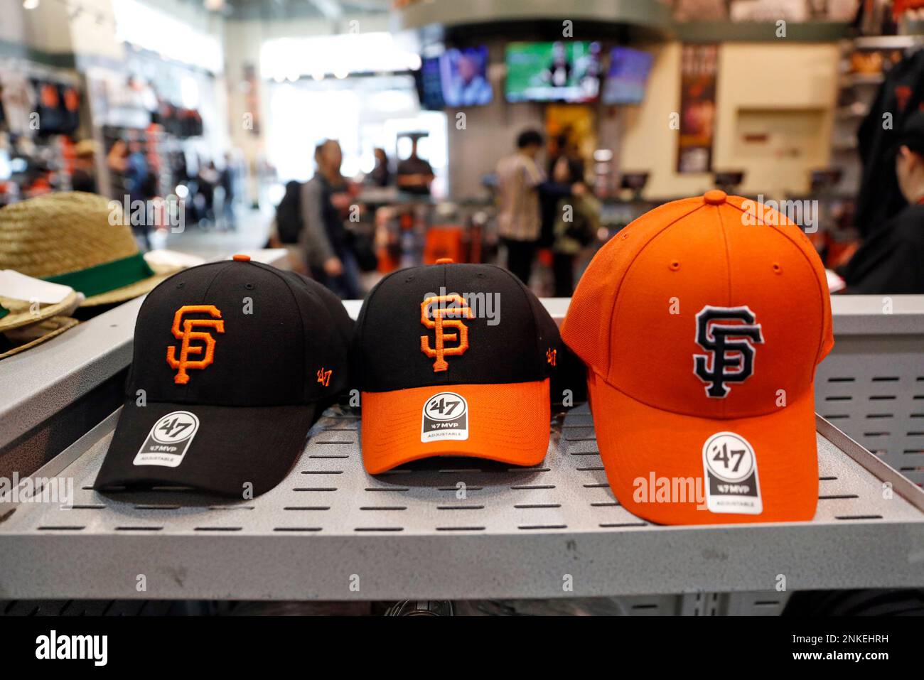 San Francisco Giants' Dugout Store at Oracle Park in San Francisco, Calif.,  on Tuesday, March 26, 2019. (Scott Strazzante/San Francisco Chronicle via  AP Stock Photo - Alamy