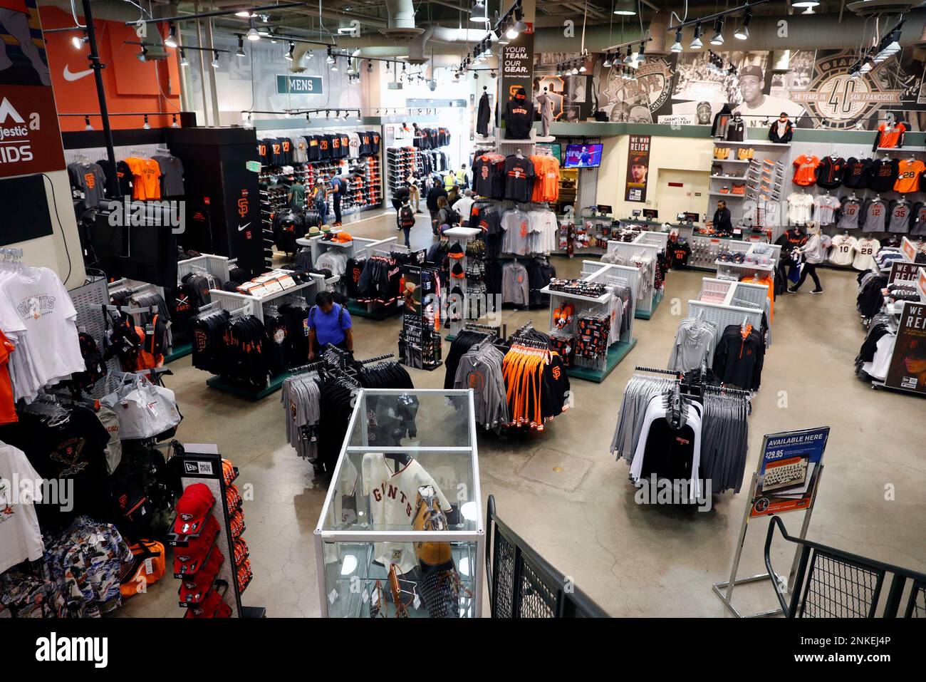 San Francisco Giants' Dugout Store at Oracle Park in San Francisco, Calif.,  on Tuesday, March 26, 2019. (Scott Strazzante/San Francisco Chronicle via  AP Stock Photo - Alamy